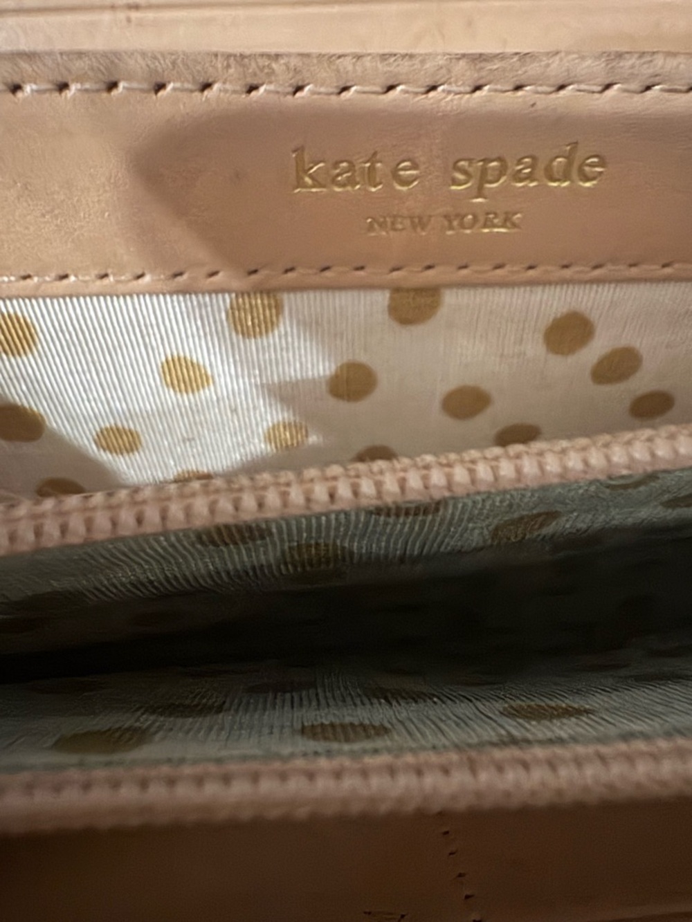 kate spade Orange Zip-Around Leather Wallet - Picture 4 of 5